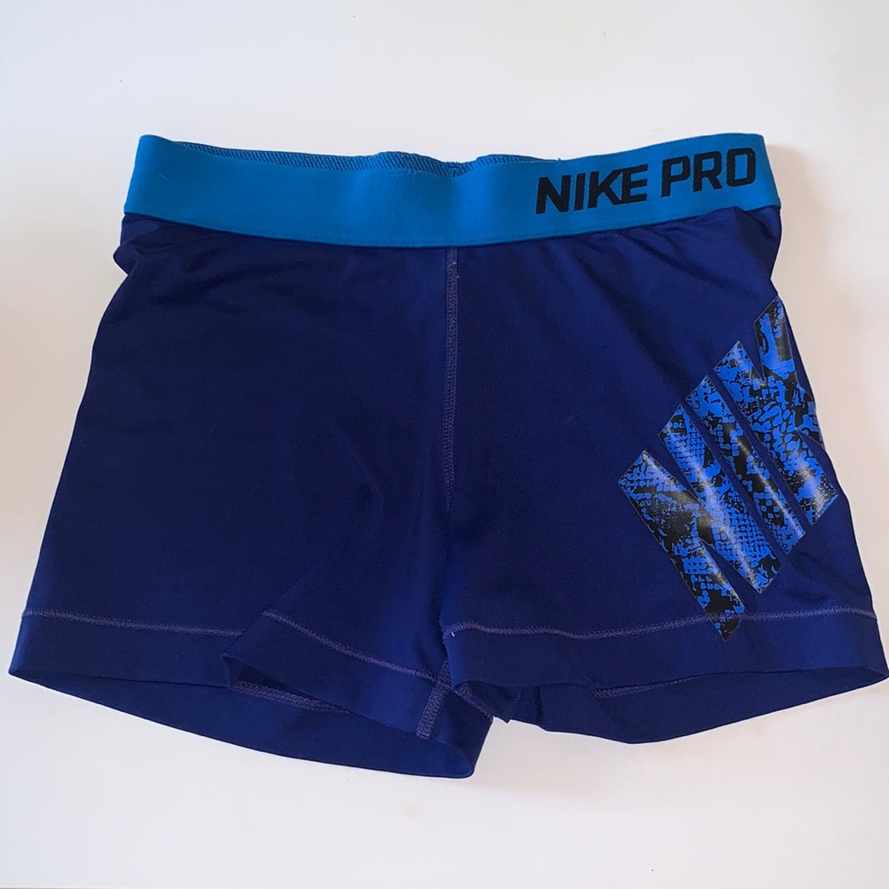 Nike pro shorts, size s, dark blue with Nike logo on this side